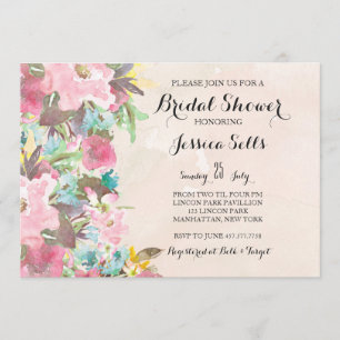 Invitation florale lumineuse