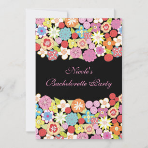 invitation florale lumineuse de partie de 5x7
