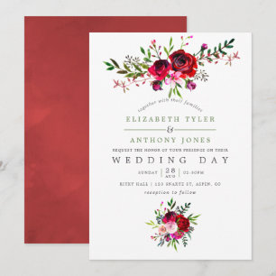 Invitation Florale mariage de automne
