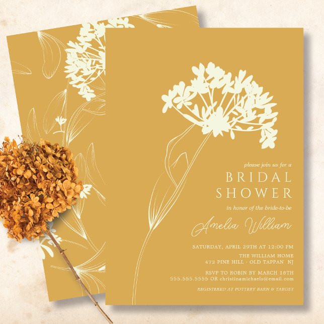 Invitation Florale moderne de douche nuptiale (Créateur téléchargé)
