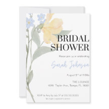 Invitation Florale moderne de douche nuptiale