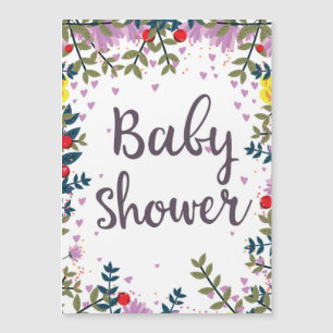 Invitation florale pour Baby Shower