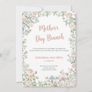 Invitation florale pour le brunch de la fête des m