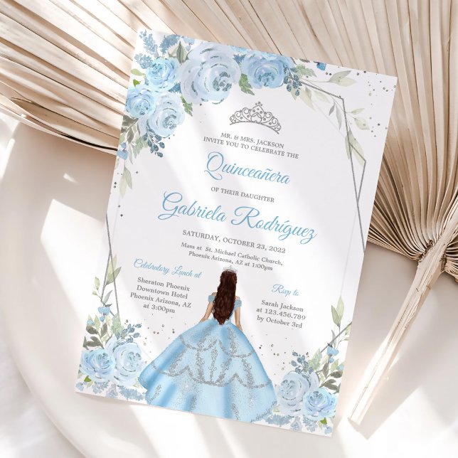 Invitation florale pour Quinceanera (Créateur téléchargé)