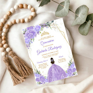 Invitation florale pour Quinceanera