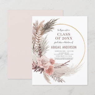 Invitation florale pour une fête de remise de dipl
