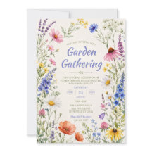 Invitation florale pour une réunion de jardin de f
