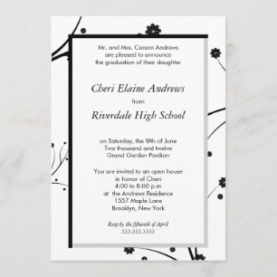 Invitation florale Traditionnel-Noire d'obtention
