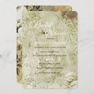 Invitation Florale Vintage de douche nuptiale