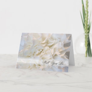 Invitation Flore Blanche Serez-Vous Ma Femme D'Accueil