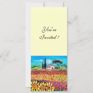 Invitation FLORE EN TOUSCANE/ Champs, Pavots et Tournesols