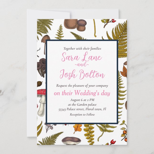 Invitation Flore et faune boisées 2 (Devant)