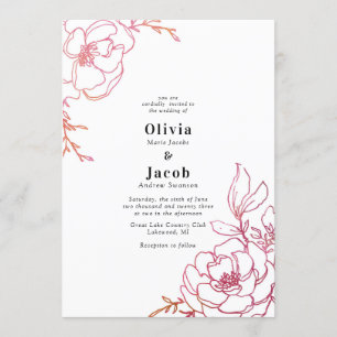 Invitation Flore Floral Mariage Design