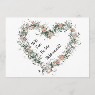 Invitation Flore Modèle Coeur Vous Serez Ma Femme D'Accueil
