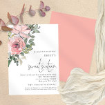 Invitation Flore rose vif moderne Sweet 16 Party<br><div class="desc">Flore rose moderne Sweet 16 Party. une illustration florale d'art tendance pour invitation vos invités à célébrer votre 16e anniversaire, avec des fleurs et des feuilles en haut à gauche.. Un élégant script pour l'occasion et personnaliser facilement le reste du texte selon vos propres besoins. Un arrière - plan rose...</div>