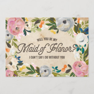 Invitation Flore Vintage  Maid of Honor
