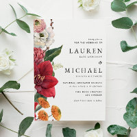 Flores d'automne avec Mariage de code QR Amaryllis