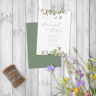 Invitation Flores et verdure sauvages