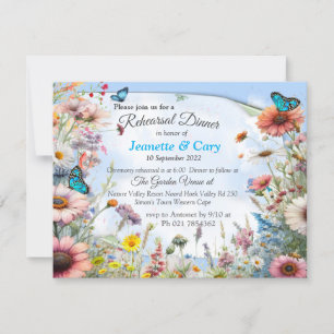 Invitation Flores florales du printemps et de l'été