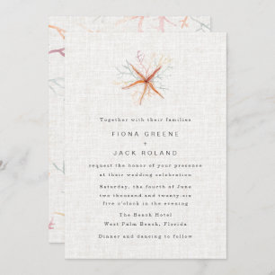 Invitation Florida Coastal Beach Mariage d'aquarelle