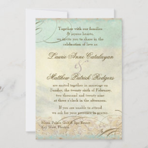 Invitation Floride Tortue de mer moderne Côte Plage Ocean Bea