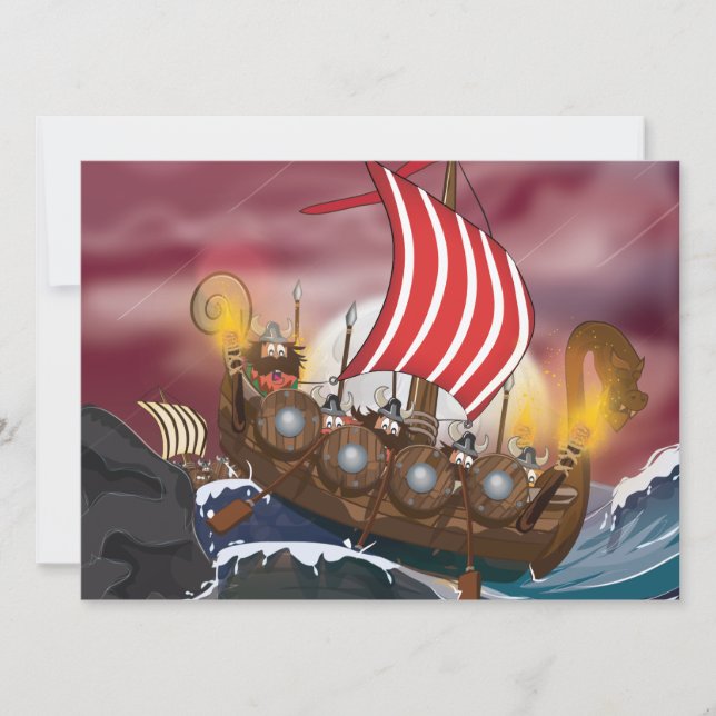 Invitation Flotte d'invasion Viking (Devant)