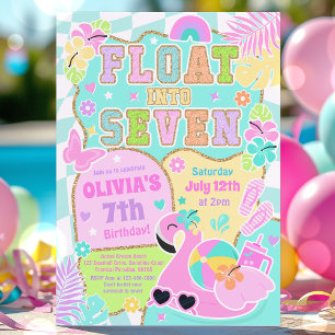 Invitation Flotter dans sept Varsity Preppy Girl 7e anniversa
