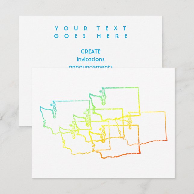 Invitation flou de washington chill (Devant / Derrière)