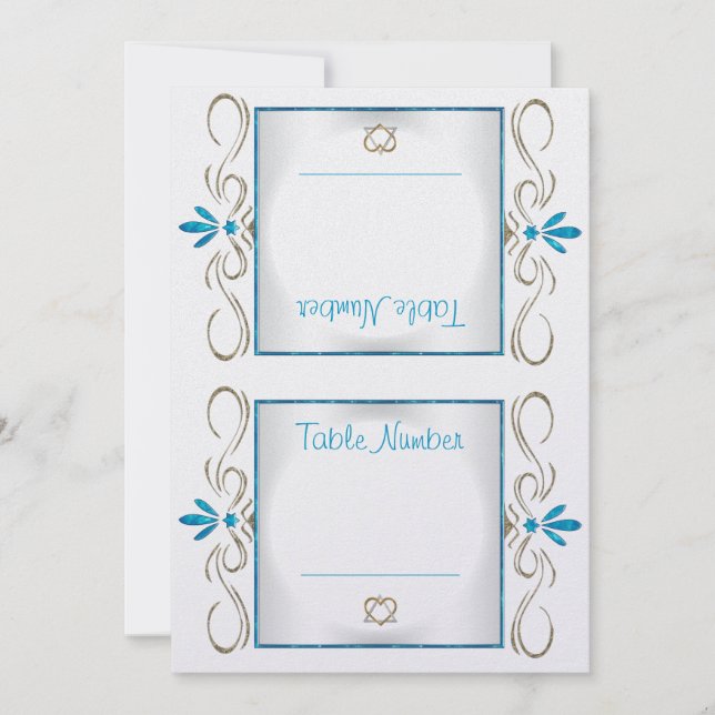 Invitation Flouris Judaïsme (Cartes Numéro De Tableau) (Devant)