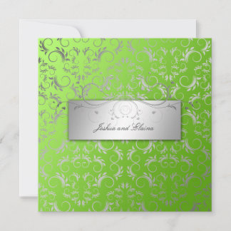 Invitation Flourissement de la chaux divine 311-Argent