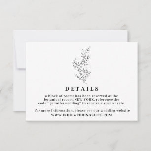 Invitation Flower Boho Clear Détails du mariage Automne