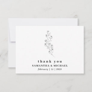 Invitation Flower Boho White Clear Indie mariage merci