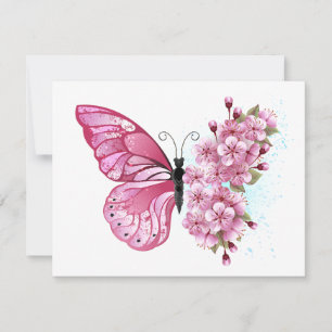 Invitation Flower Butterfly
