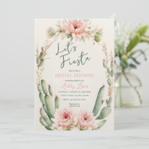 Invitation Flower Cactus nuptiale douche, Boho Flowers