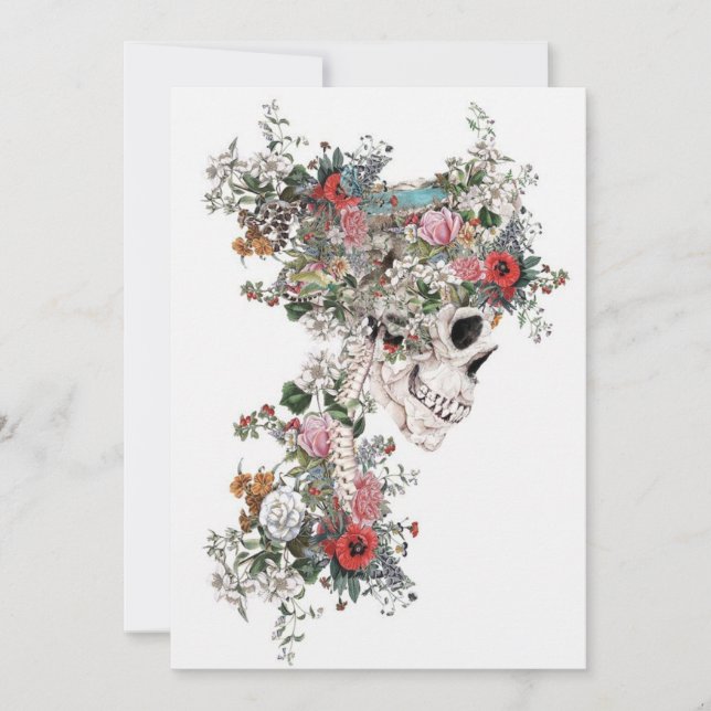 Invitation Flower-filled Skeleton (Devant)