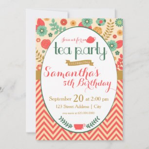 Invitation Flower Garden Tea Party