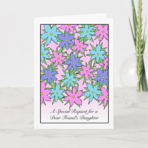 Invitation Flower Girl pour la fille de l'ami
