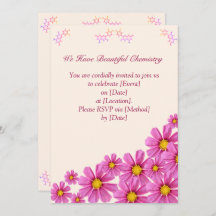 Invitation Flower Party de chimie