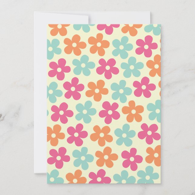 Invitation Flower Power (Devant)