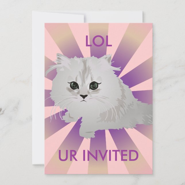 Invitation Fluffy Kitten (Devant)