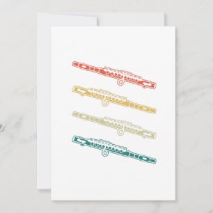 Invitation Flûte de musique cadeau Retro Flute Instrument