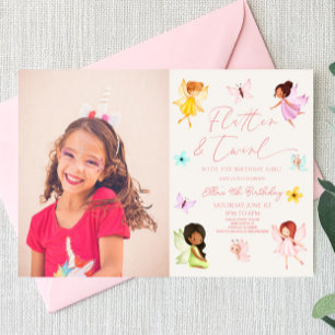 Invitation Flutter et Twirl Fairy Enchanted Anniversaire fête