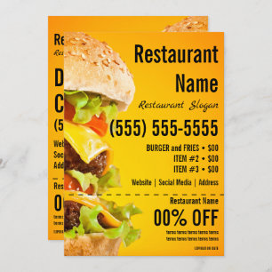 Invitation Flyer Burger 5x7