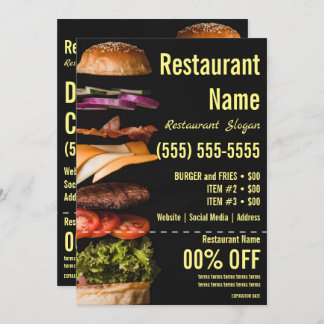 Invitation Flyer Burger 5x7