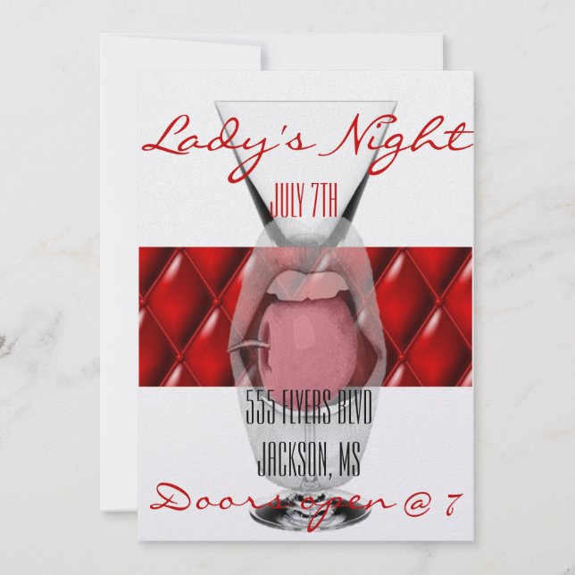 Invitation Flyer de la fête de la nuit (Devant)