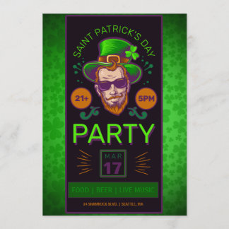 Invitation Flyer de la fête de la Saint Patrick