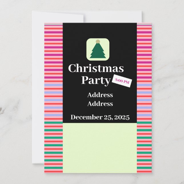 Invitation Flyer de Noël moderne (Devant)