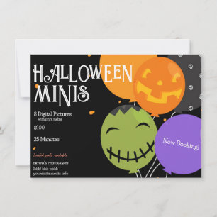 Invitation Flyer de photographie de miniatures d'Halloween 