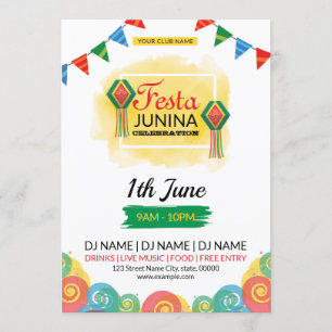 Invitation Flyer d'invitation Festa Junina
