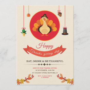 Invitation Flyer du Thanksgiving Party